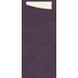 Duni Sacchetto Serviettentasche Uni plum, 8,5 x 19 cm, Tissue Serviette 2lagig wei, 100 Stck