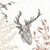Duni Klassikservietten 40 x 40 cm, 4-Lagig geprgt, 1/4-Falz, Motiv Wood & Deer 50 Stck