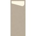 Duni Sacchetto Serviettentasche greige, 11,5 x 23 cm, Dunisoft Serviette cream, 60 Stck