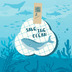 Duni Zelltuchservietten 33 x 33 cm, 3-Lagig, 1/4-Falz, Motiv, Kleinpack Save the Ocean 50 Stck
