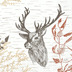 Duni Zelltuchservietten 33 x 33 cm, 3-Lagig, 1/4-Falz, Motiv Wood & Deer 250 Stck