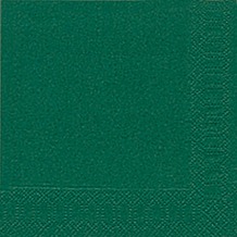 Duni Cocktail-Servietten 3lagig Tissue Uni dunkelgrün, 24 x 24 cm, 20 Stück