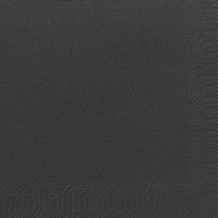 Duni Dinner-Servietten 3lagig Tissue Uni schwarz, 40 x 40 cm, 250 Stück