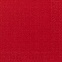 Duni Cocktail-Servietten 3lagig Zelltuch Uni rot, 24 x 24 cm, 250 Stück