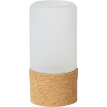 Duni Kerzenhalter für LED und Teelichte 140 x 70 mm Hope, frosted Glas mit Fuß aus Kork 1 Stück
