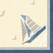 Duni Klassik-Servietten Seaway 40 x 40 cm 4lagig, geprägt, 1/ 4 Falz 50 Stück