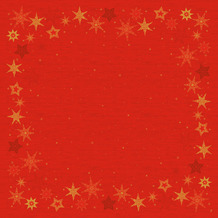 Duni Dunicel-Mitteldecken 84 x 84 cm Star Stories Red, 20 Stück