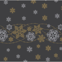 Duni Servietten Dunisoft® Snow Glitter Black 40 x 40 cm 12er