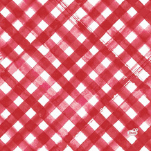 Duni Servietten Tissue Red Checks 33 x 33 cm 20 Stück