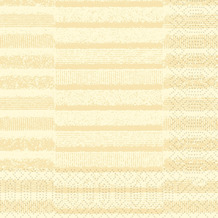 Duni Zelltuchservietten 33 x 33 cm, 3-Lagig, 1/ 4-Falz, Motiv, Kleinpack Tessuto cream 50 Stück