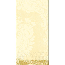 Duni Zelltuchservietten 40 x 40 cm, 3-Lagig, 1/ 8-Kopffalz, Motiv Royal cream 250 Stück