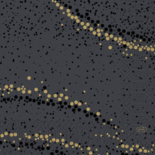 Duni Zelltuchservietten Golden Stardust black 33 x 33 cm 3-lagig 1/ 4 Falz 250 Stück