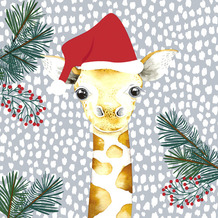 Paper+Design Servietten Tissue Giraffe Santa 33 x 33 cm 20er