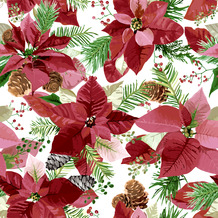 Paper+Design Servietten Tissue Shiny Poinsettia 33 x 33 cm 20er
