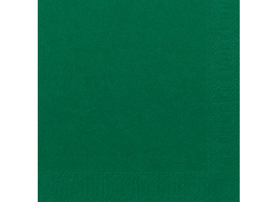 Duni Servietten 3lagig Tissue Uni dunkelgrün, 33 x 33 cm, 250 Stück