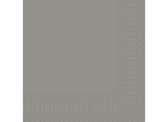 Duni Zelltuch-Servietten granite grey 33x33 cm 3lagig, 1/8 Kopffalz 250 Stück