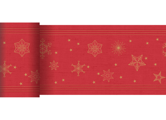Duni Dunicel-Tischläufer Star Shine red 20 m x 15 cm 1 Stück