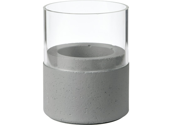 Duni Kerzenhalter Neat dark grey, Glas 75 x 68 mm 1 Stück